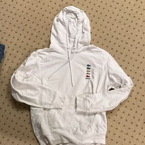 Lacoste X polaroid - White Hoodie with Colorful alligators